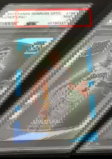 2017 Donruss Optic #199 Lonzo Ball Rated Rookie RC PSA 9 Mint