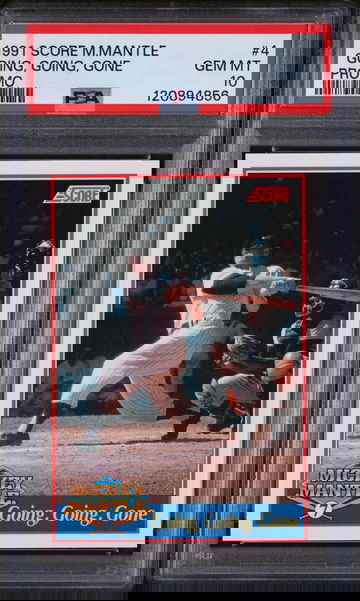 1991 Score Mickey Mantle Going, Going, Gone Promo Mickey Mantle #4 /5000 PSA 10