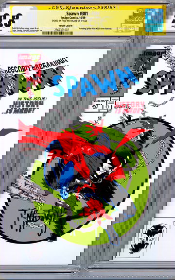 SPAWN #301 CGC-SS 9.8 AMAZING SPIDER-MAN #301 HOMAGE SIGNED TODD MCFARLANE 2019