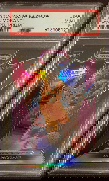 2019 Panini Prizm DP Ja Morant Purple Prizm #65 PSA 9 Mint