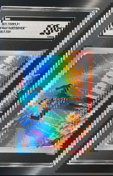 2021 Topps Formula 1 F1 Max Verstappen Sparkle Foil SGC 10 #48 RED BULL