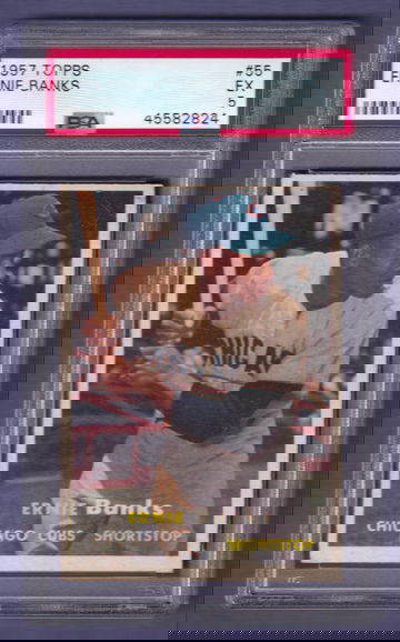 1957 Topps #55 Ernie Banks PSA 5