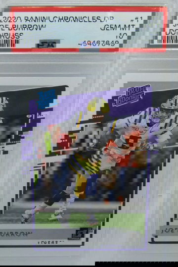 2020 chronicles draft picks donruss rated rookie joe burrow 1 psa 10