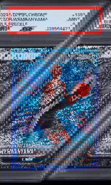 2024 Topps Chrome Purple Speckle Victor Wembanyama #193 PSA 9