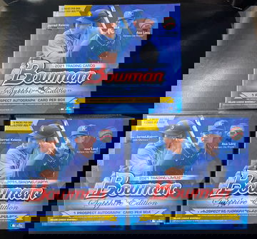 3X 2021 Bowman Sapphire Edition Online Exclusive Hobby Box