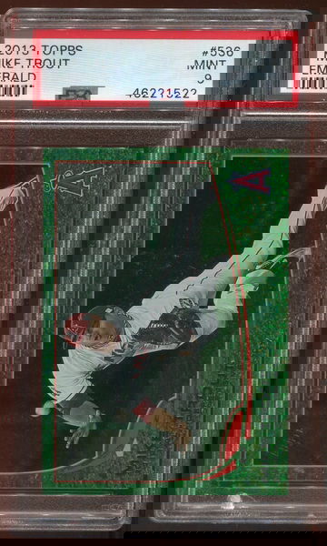2013 Topps #536 Mike Trout EMERALD PSA 9 MINT