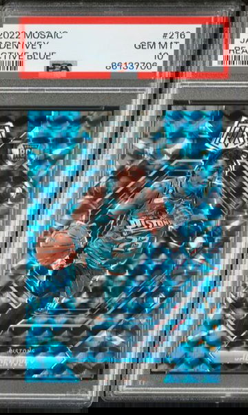 2022 Panini Mosaic Jaden Ivey Reactive Blue Rookie RC PSA 10