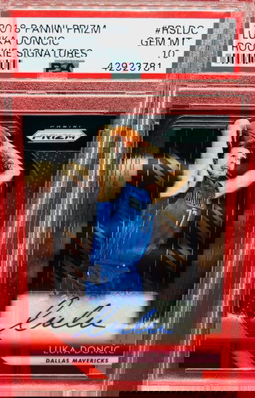 2018 Prizm Luka Doncic Rookie Signatures PSA 10