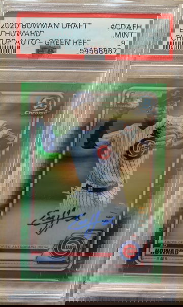 2020 Bowman Draft Ed Howard 1st Bowman Chrome Green Auto /99