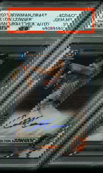 2021 BOWMAN DRAFT AUTO Colton Cowser PSA 10