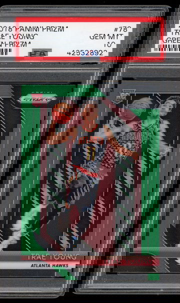 2018/19 Prizm Trae Youn Green Prizm PSA 10