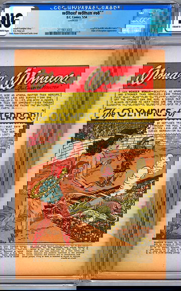 WONDER WOMAN #66 CGC -NG- GOLDEN AGE CLASSIC WW H.G. PETER ART COVERLESS 1954