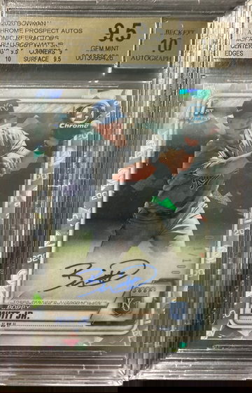 2020 Bowman Chrome Bobby Witt Jr Atomic Refractor BGS 9.5 Auto 10