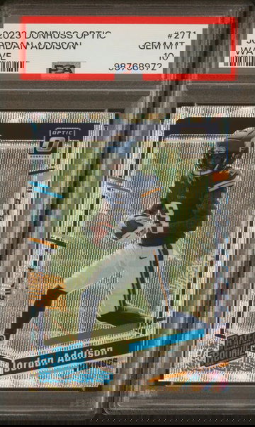 2023 Donruss Optic Wave Jordan Addison #271 /300 PSA 10