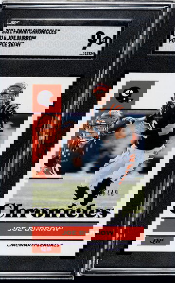 2021 Panini Chronicles Purple Joe Burrow #16 /49 SGC 9