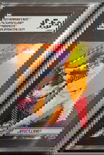 2019 Bowman Best Orange Refractor Royce Lewis SGC 9.5 #d 19/25