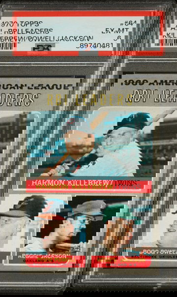 1970 Topps AL RBI Leaders Killebrew/Powell/Jackson PSA 6