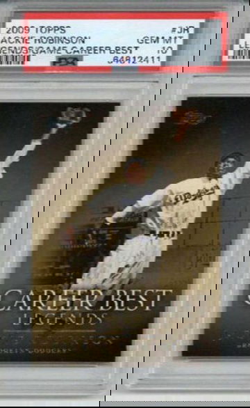 2009 TOPPS LEGENDS OF THE GAME CAREER BEST #JR JACKIE ROBINSON CARD PSA 10