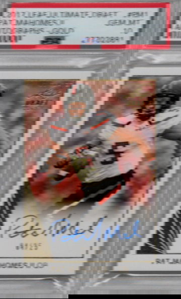 PATRICK MAHOMES II Leaf Ultimate Draft Autographs Gold /25