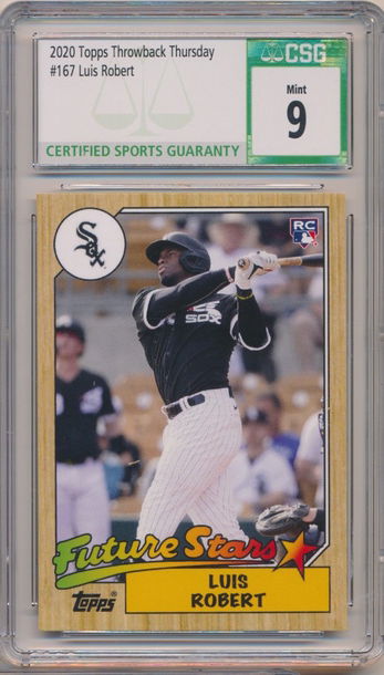 2020 TOPPS LUIS ROBERT THROWBACK THURSDAY #167 RC SP CSG 9