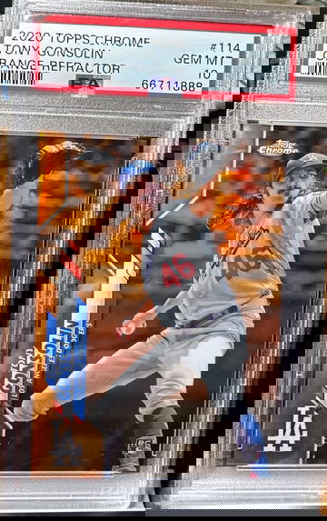 2020 Topps Chrome Tony Gonsolin Orange Refractor PSA 10