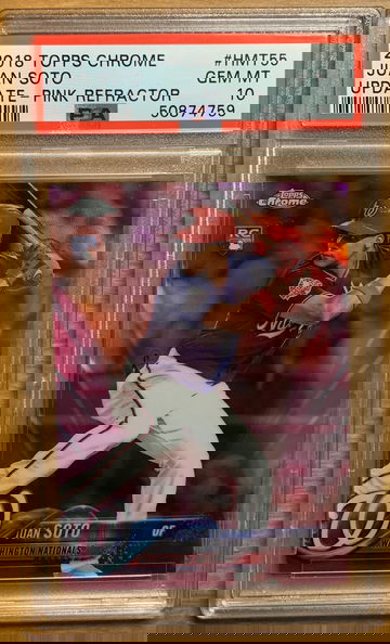 2018 Topps chrome Juan Soto pink psa 10