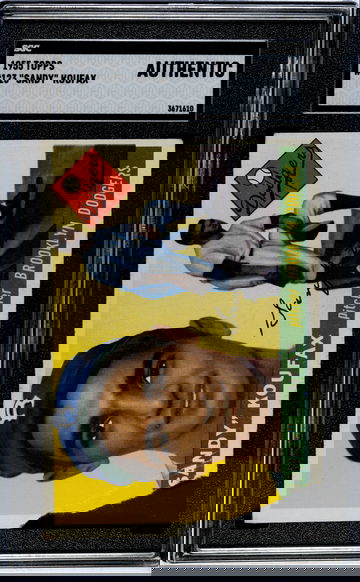 1955 Topps #123 Sandy Koufax Rookie Card SGC Authentic Sharp Except For Missing Corner