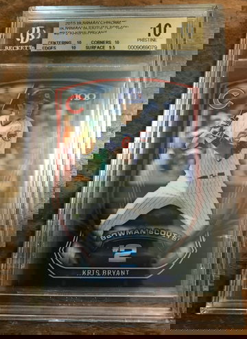 2015 BOWMAN CHROME PROSPECTS BOWMAN SCOUTS TOP 100 KRIS BRYANT BGS 10 PRISTINE