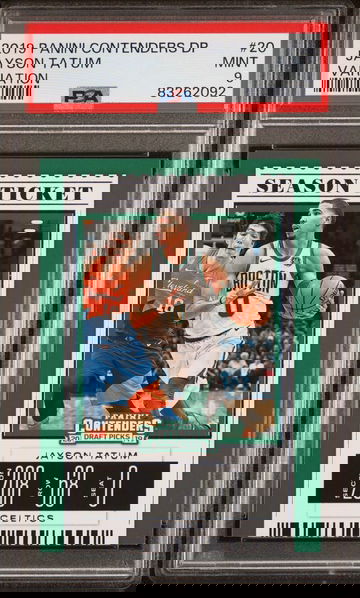 2019 Panini Contenders Draft Picks Season Ticket Jayson Tatum #20 Variation - Graded PSA 9 Mint.