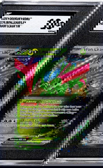 2024 Pokemon Promo #128 Iron Leaves EX Paradox Clash Tin SGC 10