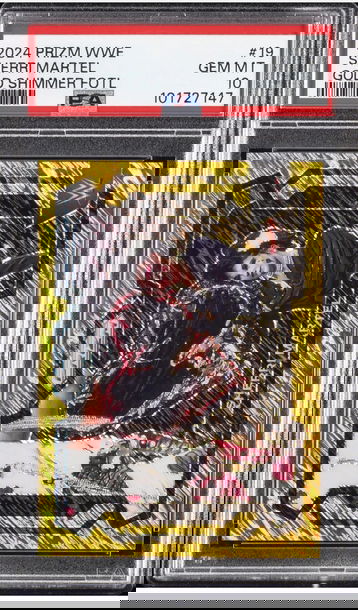 2024 PANINI PRIZM WWE GOLD SHIMMER FOTL #19 SHERRI MARTEL 5/5 PSA 10