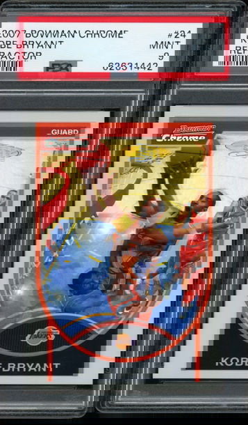 2007 Bowman Chrome Kobe Bryant Refractor PSA 9 Mint