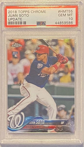 2018 Topps Chrome Update Juan Soto PSA 10