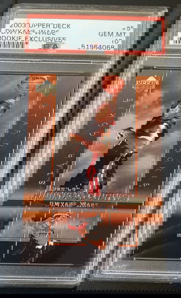 2003-04 Upper Deck Rookie Exclusives Dwayne Wade #5 PSA 10 GEM MINT 