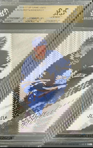 Mitch Marner 2016-17 SP Game Used #130 Rookie 02/16 Jersey Number True RC BGS 9.5 Gem Mint