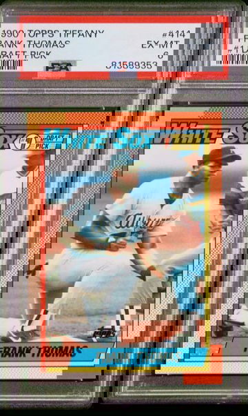 1990 Topps Tiffany Frank Thomas #1 Draft Pick #414 PSA 6 [BL-1C.17]