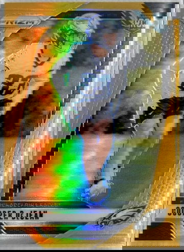 2024 Panini Prizm, Cooper DeJean, Gold Prizm 3/10. Rookie Card