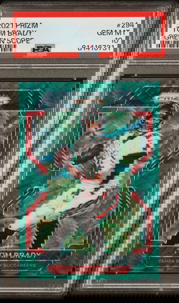 2021 Panini Prizm Tom Brady Green Scope PSA 10