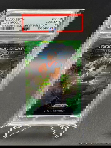 CJ Stroud 2023 Prizm Rookie Gear Neon Green Pulsar PSA 10