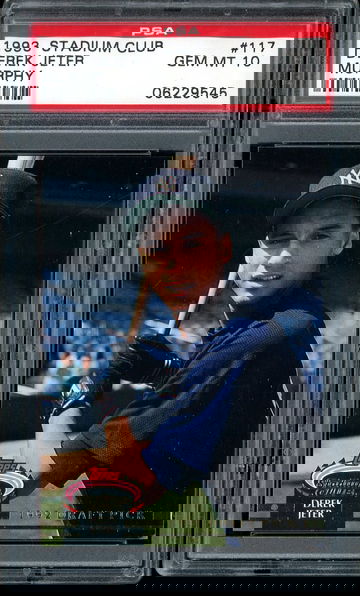 1993 TOPPS STADIUM CLUB MURPHY #117 DEREK JETER PSA 10 RC