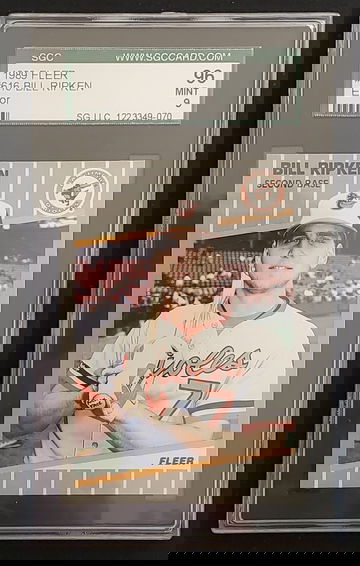 Billy Bill Ripken 1989 Fleer #616 Fuck F FF Rick Face Error Baltimore Orioles SGC 96 Mint 9