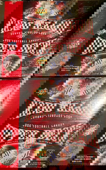 2006 Upper Deck Football Retail Lot of 2 boxes 24 Packs per box 8 cards Per Pack 