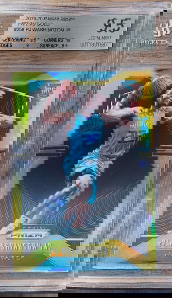 2019 panini prizm PJ Washington gold prizm RC BGS 9.5