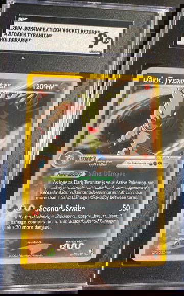 2004 Pokemon EX Team Rocket Returns #20 Dark Tyranitar Holo holographic SGC 9 MT Mint 