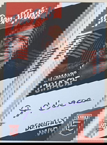 2021 JaMarr Chase Donruss Elite Pen Pals on Card Auto