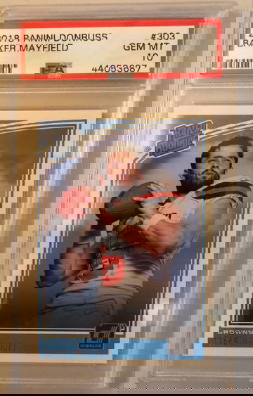 2018 Panini Donruss Baker Mayfield RC PSA 10