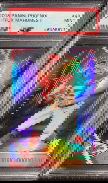 2018 Panini Phoenix Refractor Patrick Mahomes ll #48 Second Year PSA 9 Mint MVP