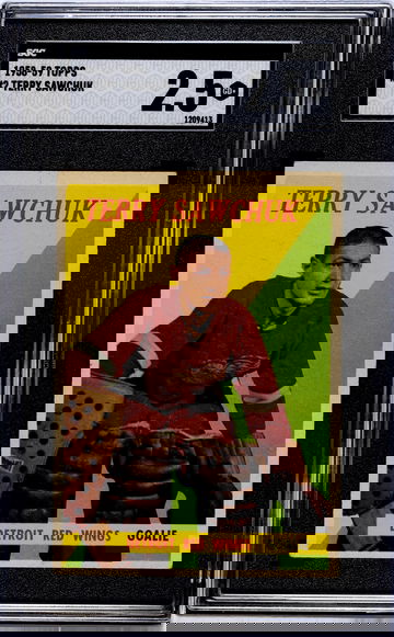 1958-59 Topps Terry Sawchuk SGC 2.5- Centered, Clean Front