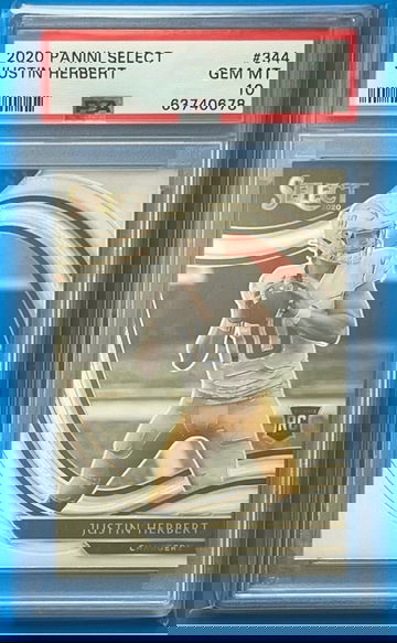 2020 Select 344 Justin Herbert Field Level RC PSA 10