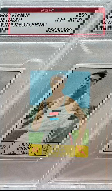 1968 Panini Campioni Dello Sport Paul Nash Track & Field #52 PSA 8